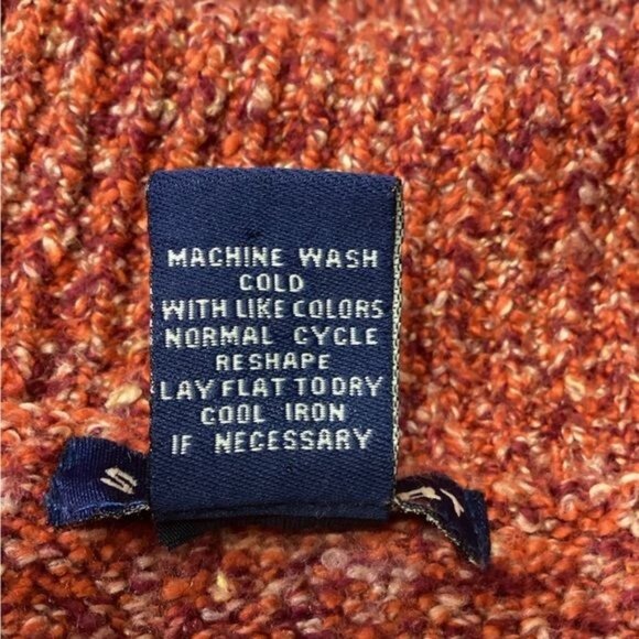 SML Sport Vintage Women’s Button Front Chunky Cardigan Sweater, Rust, size XL - Picture 7 of 7